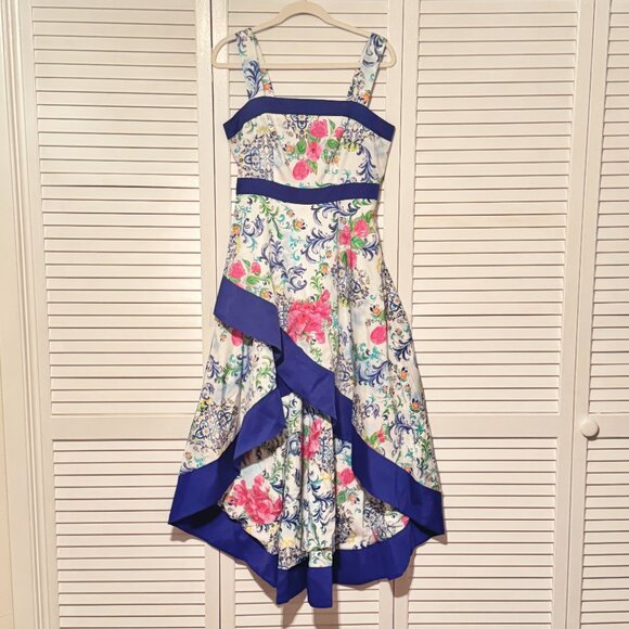 NWT Boston Proper Womens Dress 6 - Capri Tile Print - Colorful Resort Vacation - Picture 2 of 9